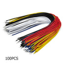 100pcs/lot 20cm Tin Plated Breadboard PCB Solder Cable Copper Fly Jumper Wi