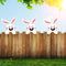 Fence Peeker - Easter Bunny Peeking Fence Signs for Patio Wall Holiday Craft