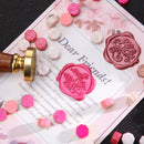 100pcs Retro Octagon Fire Painting Pills Sealing Wax Grain for Envelope (C)