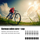 EP2 German Valve Cores with Caps for Bike Bicycle Inner Tube Parts Pack of