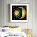 5D DIY Sun Moon Mosaic Art Picture of Rhinestones Gifts Home Decoration