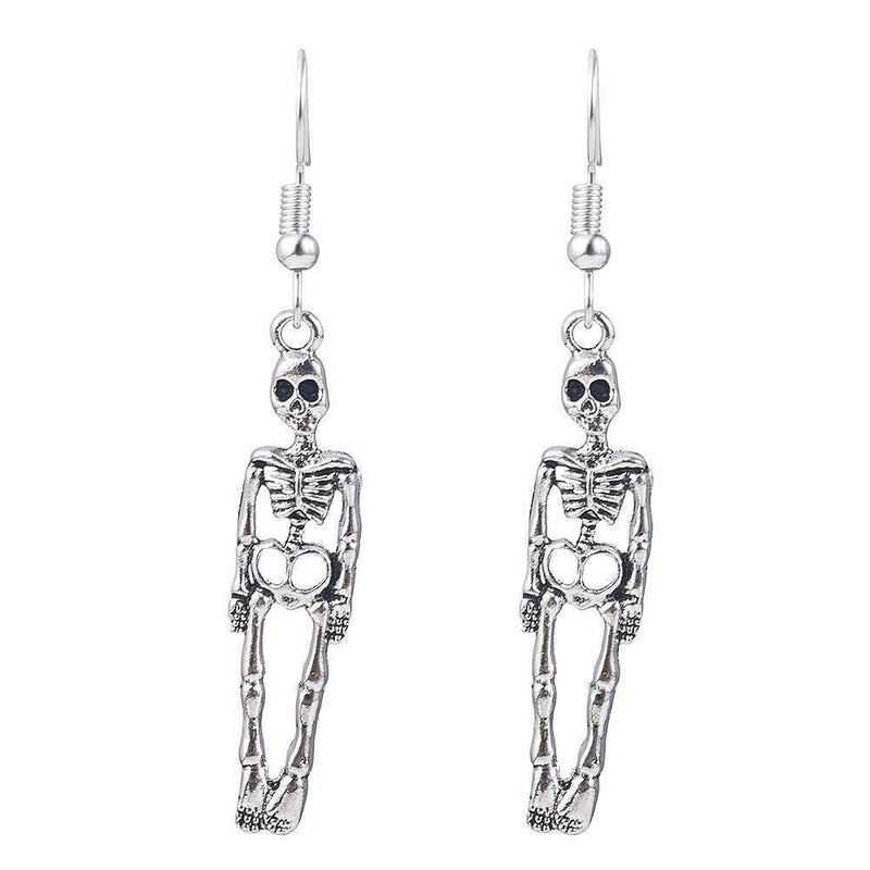 Human Skeleton Pendant Skeleton Earrings Fashion Jewelry Halloween  Earrings