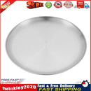 Camping Plate Stainless Steel Tableware Food Container Picnic Dish (26cm) Newly