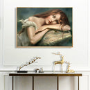 Girl and Lizard Oil Paint By Number Kit DIY Acrylic Painting on Canvas Fram