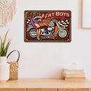 Motorcycle Lady Iron Painting Metal Sign Plaque Wall Posters Home Decor