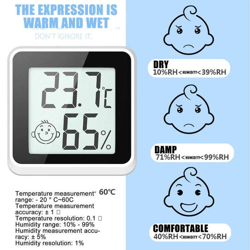 Digital Thermometer Hygrometer Indoor Room Temperature Humidity Meter Sensor~