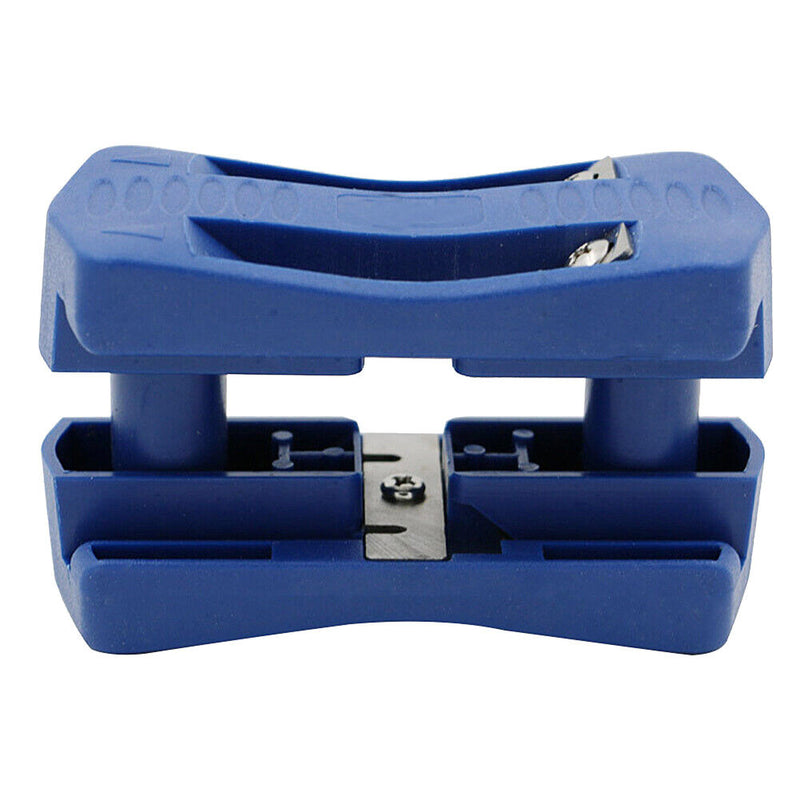 Manual Tail Trimming Plastic Double Edge Trimmer Wood Side Banding Machine