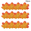 50pcs Fall Silk Leaves Wedding Party Favor Autumn Maple Leaf Decoration Sets hot