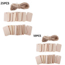 Unfinished Hanging  Gift Rectangle Scrapbooing Wooden Tags Rope Wedding