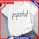 Fashion Meow Cat Short Sleeve T-Shirt (White XXL) -01113