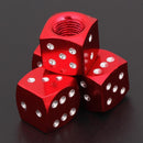 4pcs Dice Style Car Tire Wheel Tyre Caps Valve Stem Air Dust Covers Red Aluminum
