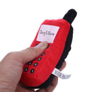 Plush Voice Sound Cell Phones Mobile Puppy Dogs Chew Squeaker Pet Toys(Red)