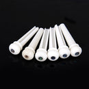 6pcs Cattle Bone Acoustic Guitar Bridge Pins w/ Pin Puller for Folk Guitar