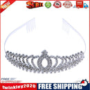 Bride Crystal Crown Heart-Shaped Headdress Romatic Elegant Luxury Jewelry