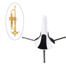 Foldable Trumpet Tripod Holder Stand Brass Leg Instrument Accessory (White)