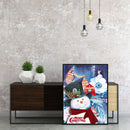 Acrylic Oil Painting By Numbers Cute Snowman Digital Picture Art Home Wall Decor