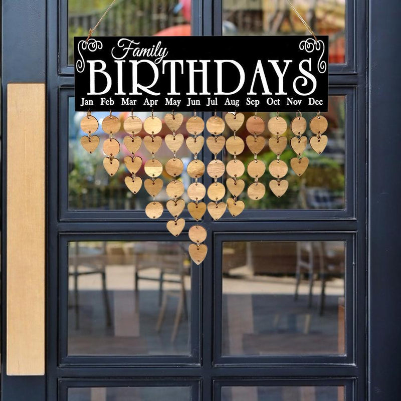 Creative Family Decorative Listing Wooden Calendar Birthday Reminder Boards