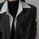 Chain Personality Collar Clip Chain Accessories Brooch Lapel Pin Collar Pins