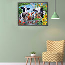 5D DIY Diamond Painting Cat/Cattle Full Round Drill Mosaic Rhinestone Pictu