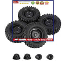 4pcs Wheel Rims Tire Set for 1/10 Axial Hsp Redcat Traxxas RC Off-Road Truc