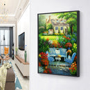 DIY Garden Mosaic Picture Kits Round Diamond Painting for Home Wall Decor Gift
