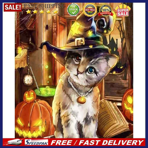Digital Oil Painting Hand Painted Canvas Halloween Animals Art Wall Decoration
