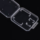 Clear Plastic Holder SD/TF SDHC Card Transparent Storage Box Memory Card Case