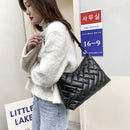 Winter Nylon Padded Quilted Handbag Winter Warm Tote Bag Large Capacity Handbag