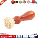 Retro Plant Pattern Wax Seal Stamps Wooden Handle DIY Sealing Wax (F307)