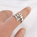 Yarn Guides Finger Wear Knitting Ring Fish Bone Shape Sewing Crochet Loop