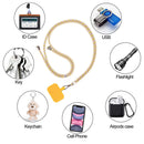 Universal Mobile Phone Lanyard Rope (Yellow Gray Apricot + Yellow Card) Newly