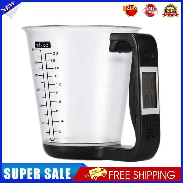Electronic Measuring Cup Kitchen Scales Digital Measurement Cups (Black)