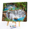 Waterfall Scenery Canvas Painted Oil Paint By Numbers DIY Wall Art Modern Decor