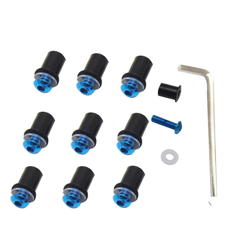 10pcs 5mm/0.20 "Motorcycle windshield windshield windshield screw screw K