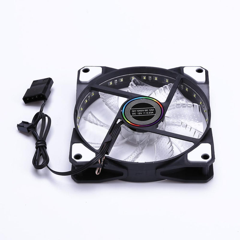 PC Computer 33 LED 120mm Silent Computer Case Heatsink Cooler Fan(White)