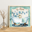 Frameless Oil Paint By Numbers DIY Classical Bathtub Picture Craft Kit for Home