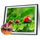 Green Leaf Ladybug 5D Diamond Painting Embroidery DIY Cross Stitch Decor Newly