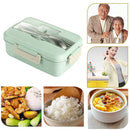 Portable Lunch Box Kids School Office Microwave Wheat Straw Bento Food Container