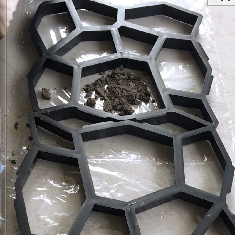 Garden Floor Walk Pavement Mold DIY Manually Paving Cement Stone Road Path Ma