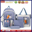 4pcs Children School Backpack Sets Women Bookbag School Bags for Teens Girls