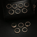 Punk Band Women  Stacking Knuckle Finger Ring Crystal Rhinestone Boho Jewelry