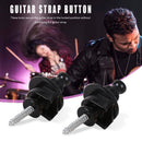 2pcs Bass Electric Guitar Strap Lock Button Anti-slip Belt Nails (Black) Newly