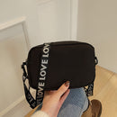 Women Nylon Zipper Shoulder Bags Lady Casual Solid Color Purse Messenger Bag