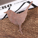 Art Metal Fence Ornament Insert Garden Statues Silhouettes Sparrow Bird-shaped