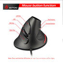 ZELOTES 3200DPI Gaming Mouse Upright Wired 6 Button LED Desktop Game Mouse