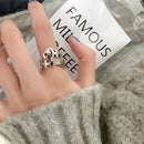 Guides Finger Wear Opening Fish Bone Shape Sewing Crochet Loop Knitting Ring