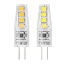 2W Silicone Corn Lamp G4 SMD2835 8 LED Chandelier Light Bulb (Cold White)