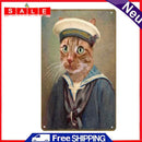 Navy Cat Poster Metal Plate Tin Sign Retro Iron Painting for Bar Pub Club Home