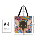 Cartoon dog Printed Shoulder Shopping Bag Casual Large Tote Handbag