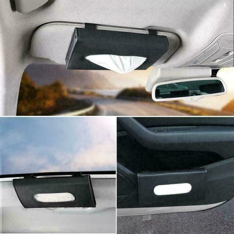 Car Sun Visor Tissue Box Papers Towel Case Napkin Clip Holders Accessor I0Z3